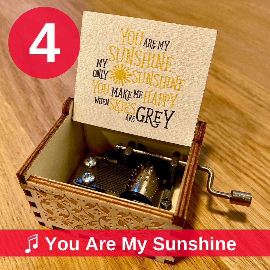True Friendship Gifts for Women Female You are My Sunshine Wooden Music Box